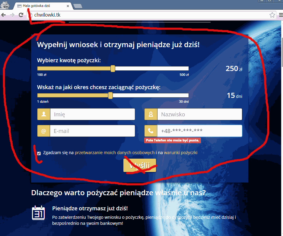 Wniosek online #1 Wniosek online #1