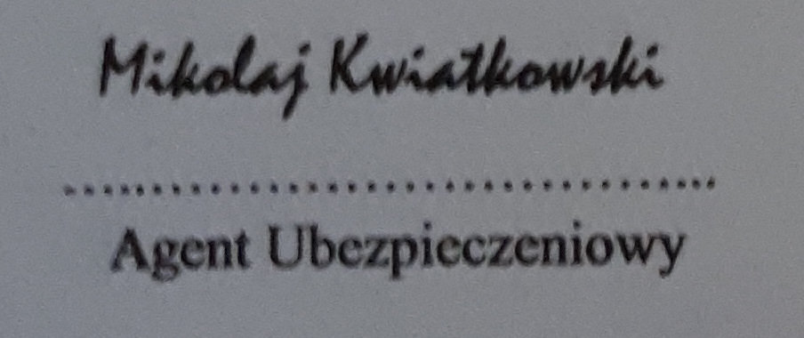 Pomoc Kredytowa - podpis Agent Ubezpieczeniowy