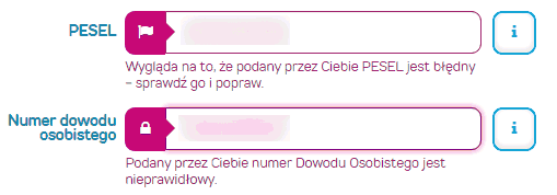 Walidacja danych przy wniosku o każdą pożyczkę w firmie Provident